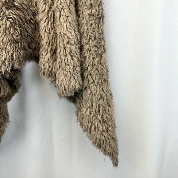 Kensie Womens Vest Brown Fur Asymmetric Hem Open Front Size XS - Picture 7 of 10